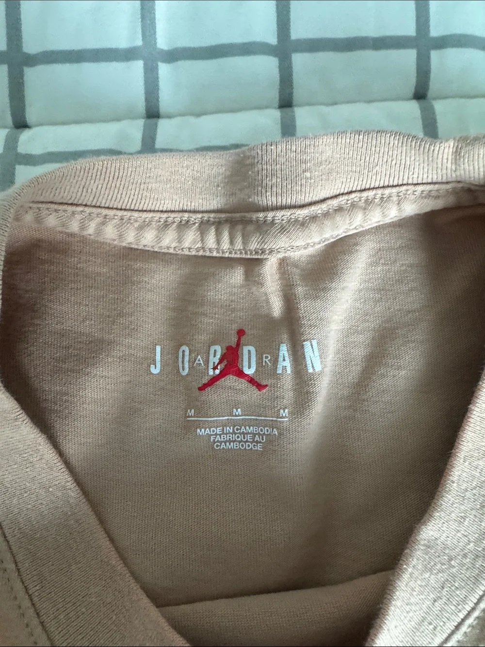 Jordan Men's Blush Pink Crewneck Tee with Camo Jumpman